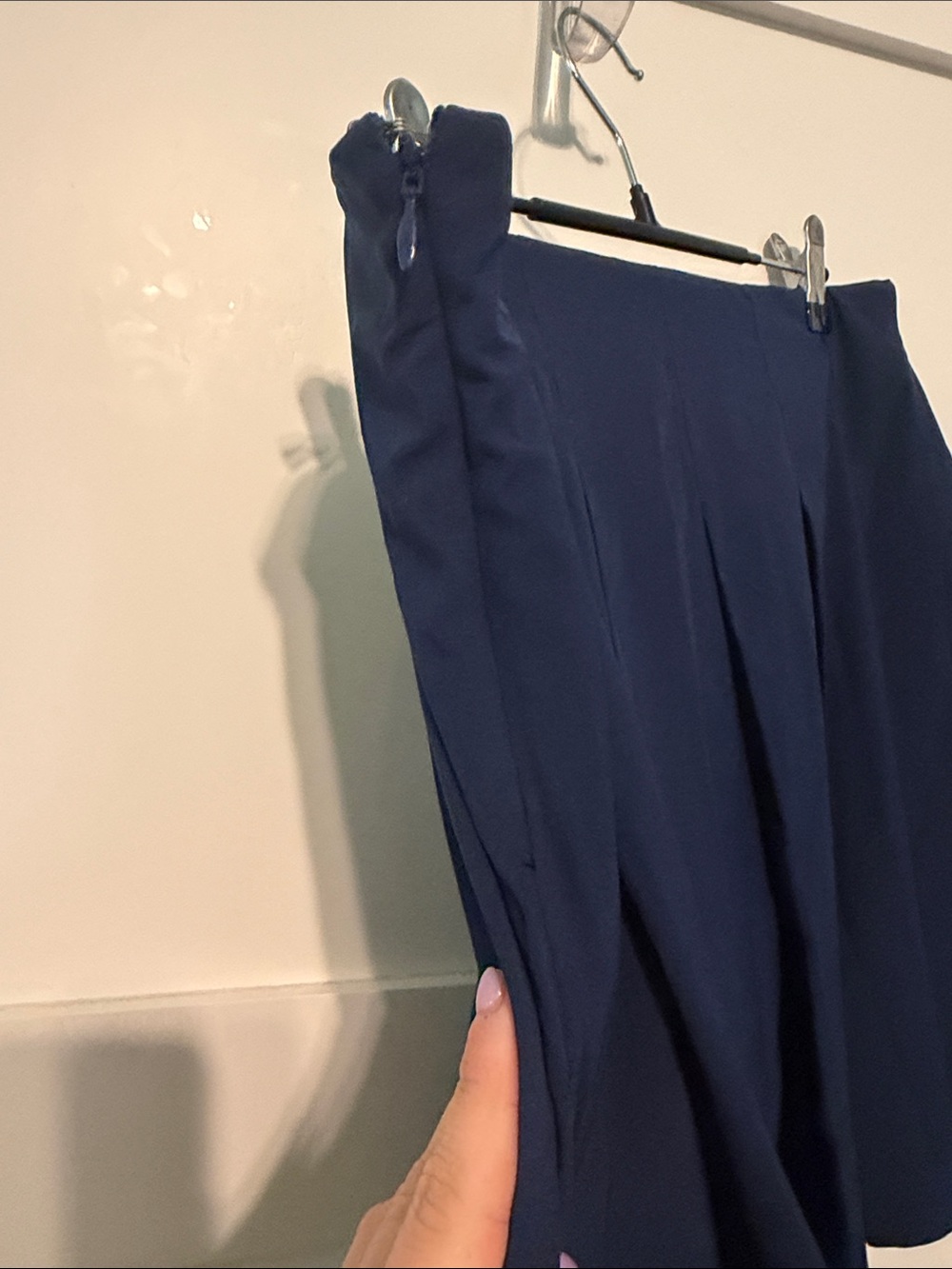 J. Crew Navy Pleated Circle Athletic Built In Shorts Tennis Pickleball Skirt - Picture 8 of 10